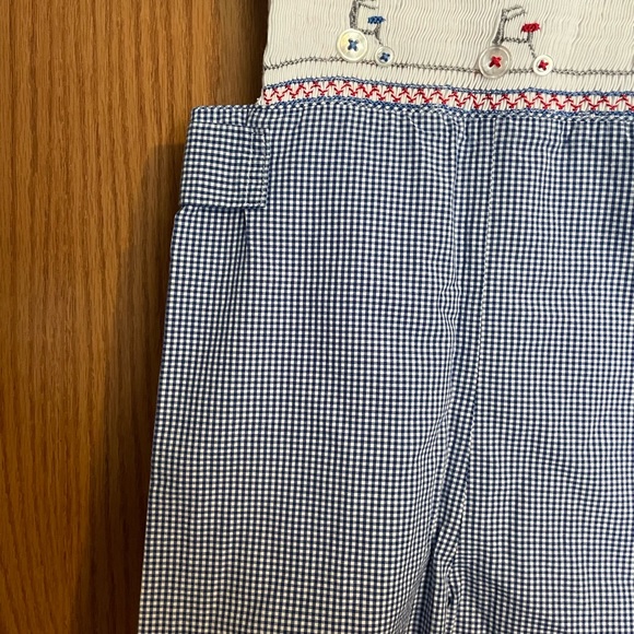 Vintage handmade blue gingham bicycle decal jon jon johnny - Picture 4 of 9